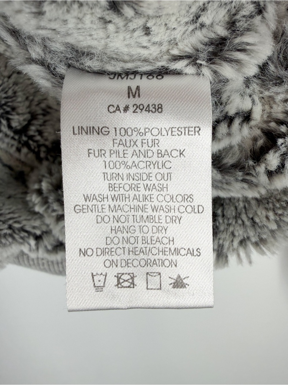 Vintage Miss Me Y2K Gray Faux Fur Lined Bling Hooded Zip Up Sweater Size Medium - Picture 13 of 13